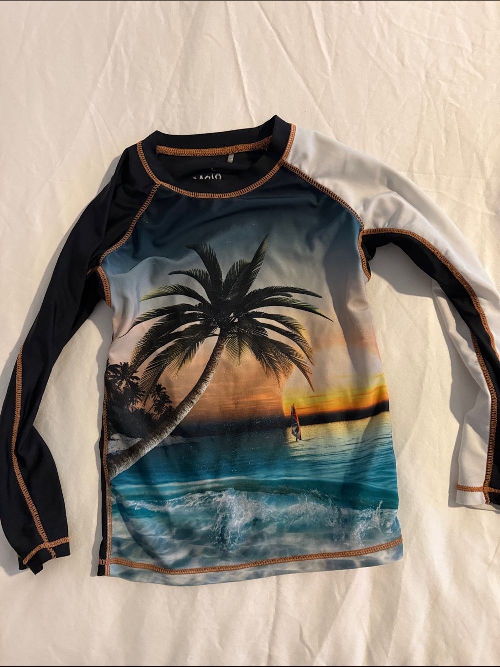 LIMITED EDITION MOLO SWIM BOY SIZE 7/8 BATHING SUIT RASHGUARD